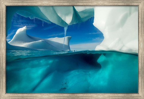 Framed Antarctica, Arched Iceberg floating near Enterprise Island. Print