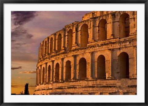 Framed Famous El Jem Roman Amphitheater, El Jem, Tunisia, Africa Print