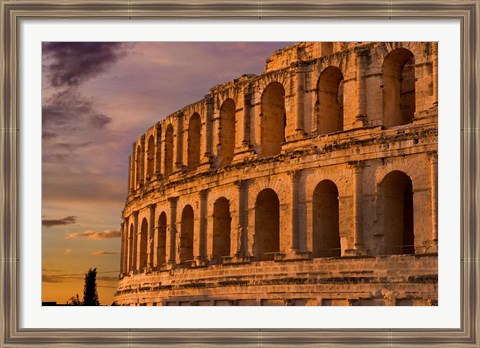 Framed Famous El Jem Roman Amphitheater, El Jem, Tunisia, Africa Print