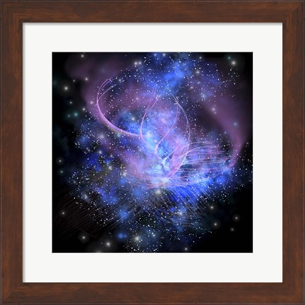 Framed spacial phenomenon in the cosmos Print