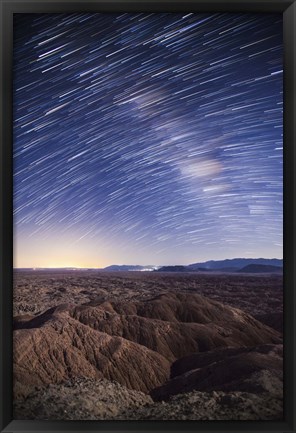 Framed Milky Way above the Borrego Badlands, California Print