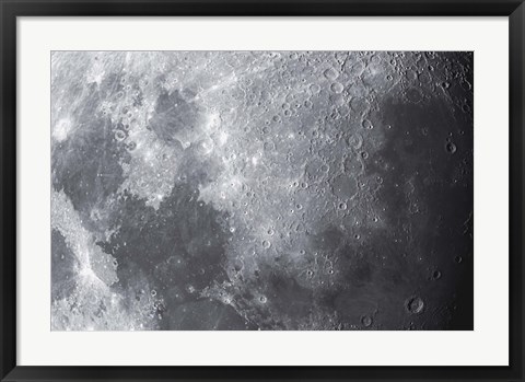 Framed Close up view of the Moon Print