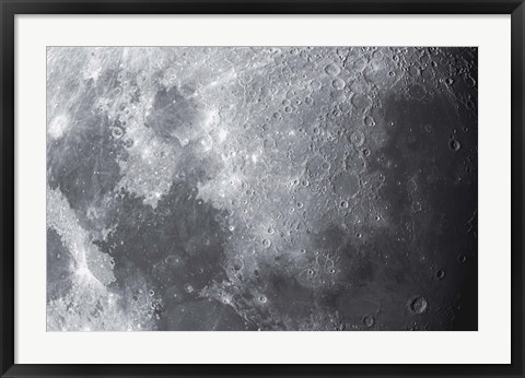 Framed Close up view of the Moon Print