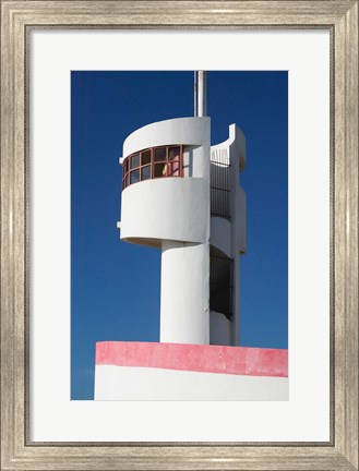 Framed MOROCCO, CASABLANCA, AIN DIAB Beach, Lifeguard Tower Print