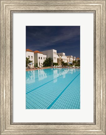 Framed MOROCCO, ESSAOUIRA: Ryad Mogador Hotel Pool Print