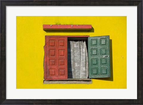 Framed Madagascar, Colorful window, near Antananarivo Print