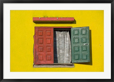 Framed Madagascar, Colorful window, near Antananarivo Print