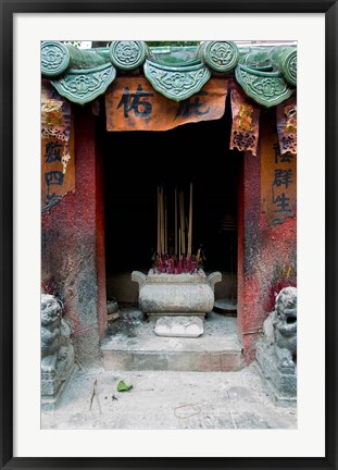 Framed Man Mo Temple, Tai Po, Hong Kong, China Print