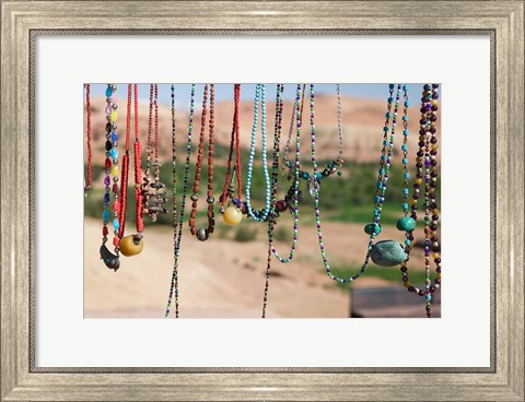 Framed Moroccan Souvenir Jewelry, Ait Benhaddou, South of the High Atlas, Morocco Print