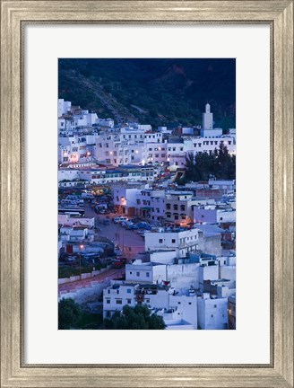 Framed Morocco Moulay, Idriss, Town View Print