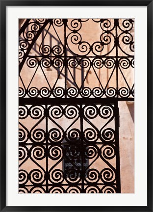 Framed Iron gate, Moorish architecture, Rabat, Morocco Print