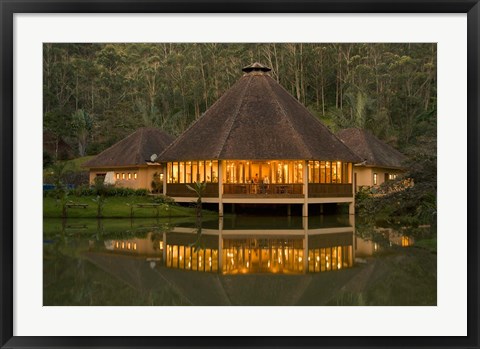 Framed Madagascar, Vakona Forest Lodge, Resort, Mantadia NP Print