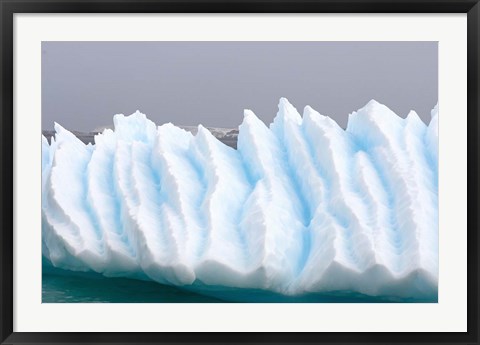 Framed Iceberg pattern off the western Antarctic peninsula Print