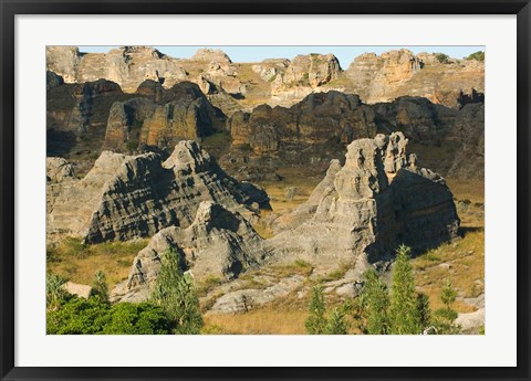 Framed Madagascar, Isalo National Park, Eroded sandstone Print