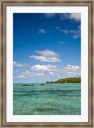 Framed Ile Aux Cerf, East end of Mauritius, Africa Print