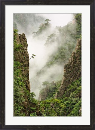 Framed Mist on peaks and valleys, Grand Canyon, Mt. Huang Shan Print