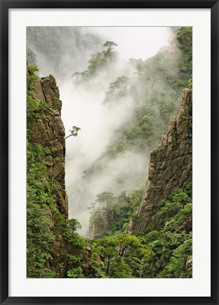 Framed Mist on peaks and valleys, Grand Canyon, Mt. Huang Shan Print