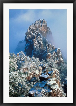 Framed Landscape of Mt Huangshan (Yellow Mountain), China Print