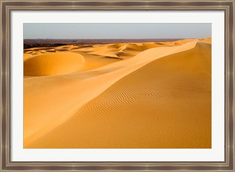 Framed Mauritania, Adrar, Amatlich, View of the desert Print