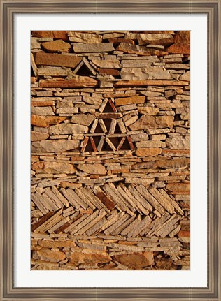 Framed Mauritania, Adrar, Chinguetti, Stone pattern Print