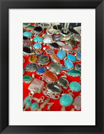 Framed Mauritania, Adrar, Chinguetti, Stones and jewellery Print