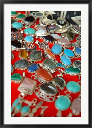 Framed Mauritania, Adrar, Chinguetti, Stones and jewellery Print