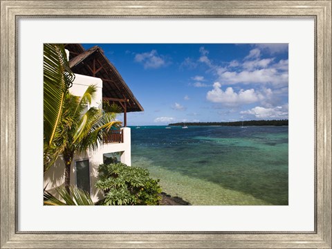 Framed Mauritius, Le Touessrok Resort Hotel, Resort bungalow Print