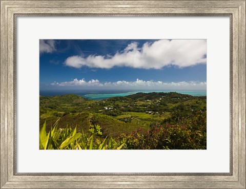 Framed Mauritius, Mt Lubin, View from Mt Limon Print