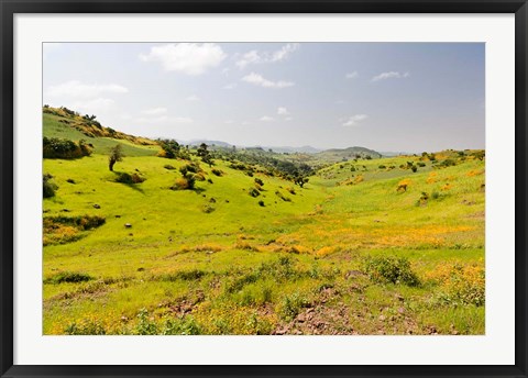 Framed Landscape, Gonder and Lake Tana, Ethiopia Print