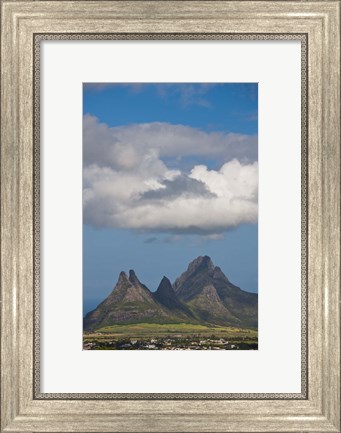 Framed Mauritius, Curepipe, Mountains from Trou aux Cerfs Print