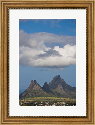 Framed Mauritius, Curepipe, Mountains from Trou aux Cerfs Print