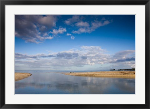 Framed Mauritius, Tamarin, Tamarin Bay, dawn Print