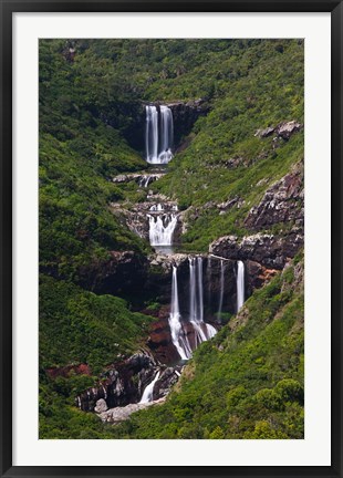 Framed Mauritius, Western Mauritius, Vacoas, Tamarin Falls Print