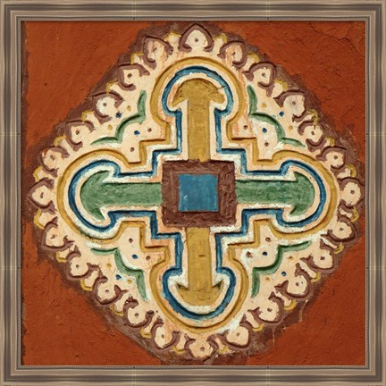 Framed Mauritania, Cross depicted on a wall in Oualata Print