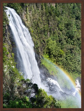 Framed Karura Falls, Aberdare National Park, Kenya Print