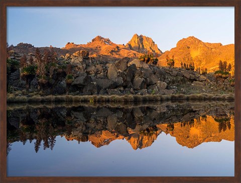 Framed Lake, Mount Kenya National Park, Kenya Print