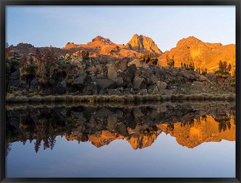 Framed Lake, Mount Kenya National Park, Kenya Print