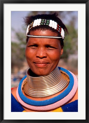 Framed Portrait of Ndembelle Woman, South Africa Print