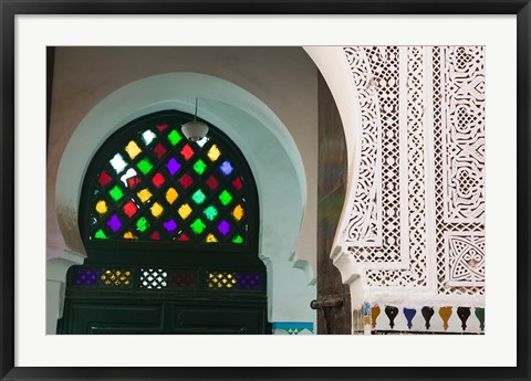 Framed Ornate Souk Doorway, The Souqs of Marrakech, Marrakech, Morocco Print