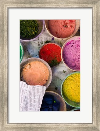 Framed Natural Dyes, The Souqs of Marrakech, Marrakech, Morocco Print