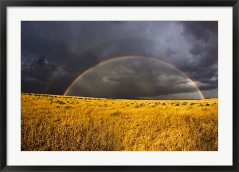 Framed Rainbow in mist, Maasai Mara Kenya Print