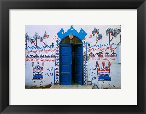 Framed Nubian Village Restaurant Across the Nile from Luxor, Egypt Print