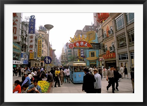 Framed Nanjing Road, Shanghai, China Print