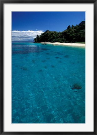 Framed Nosy Tanikely Surrounded by Deep Blue Ocean, Madagascar Print