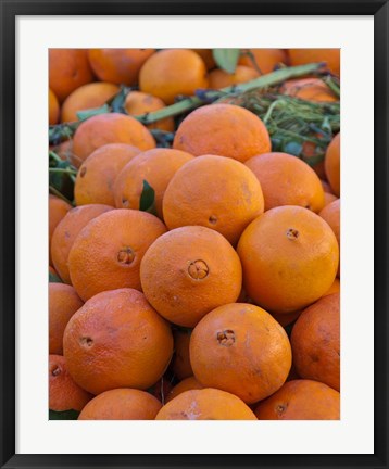 Framed Oranges for sale in Fes market Morocco Print