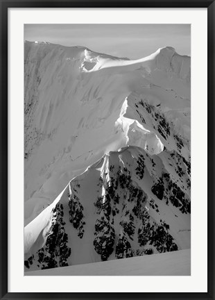 Framed Mountain peaks along Neumayer Channel, Anvers Island, Antarctica. Print