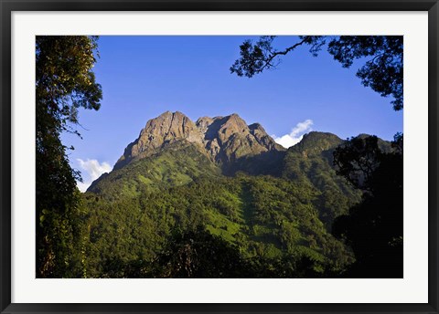 Framed Portal Peaks in the Rwenzori, Uganda Print