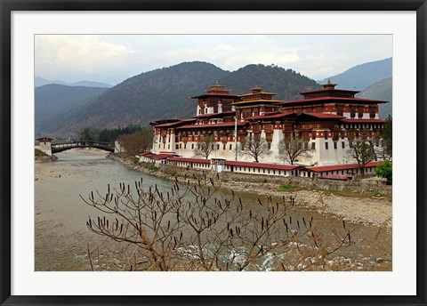 Framed Punakha Dzong, Punakha, Bhutan Print