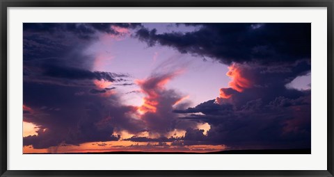 Framed Namibia, Fish River Canyon, Thunder storm clouds Print