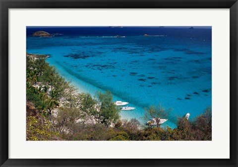 Framed Small Atoll Northeast of Nosy Be, Madagascar Print